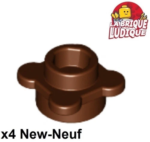 LEGO 4x Flach Rund 1x1 Blume Flower Brown/Reddish Brown 33291 Neu
