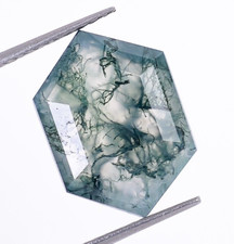 Natural Moss Agate Brilliant Cut Hexagon Shape 14X10 mm Wholesale Gemstone 5Ct.