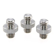 3Pcs CAMVATE Double-ended 3/8"-16 Male Thread Screw Adapter for Camera/Tripod