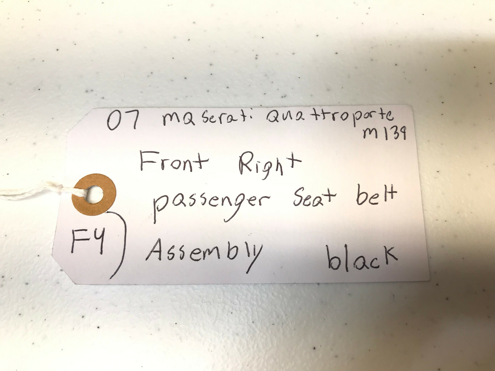 07 MASERATI  QUATTROPORTE  M139    FRONT RIGHT PASSENGER SIDE SEAT BELT