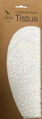 Seidenpapier Mini Silber Sterne Deva 4 Blatt 50 x 70 cm