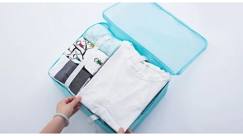 8-teiliges Reisegepäck Organizer Set Koffer Aufbewahrung Taschen Kleidung Packwürfel - Bild 15 von 29