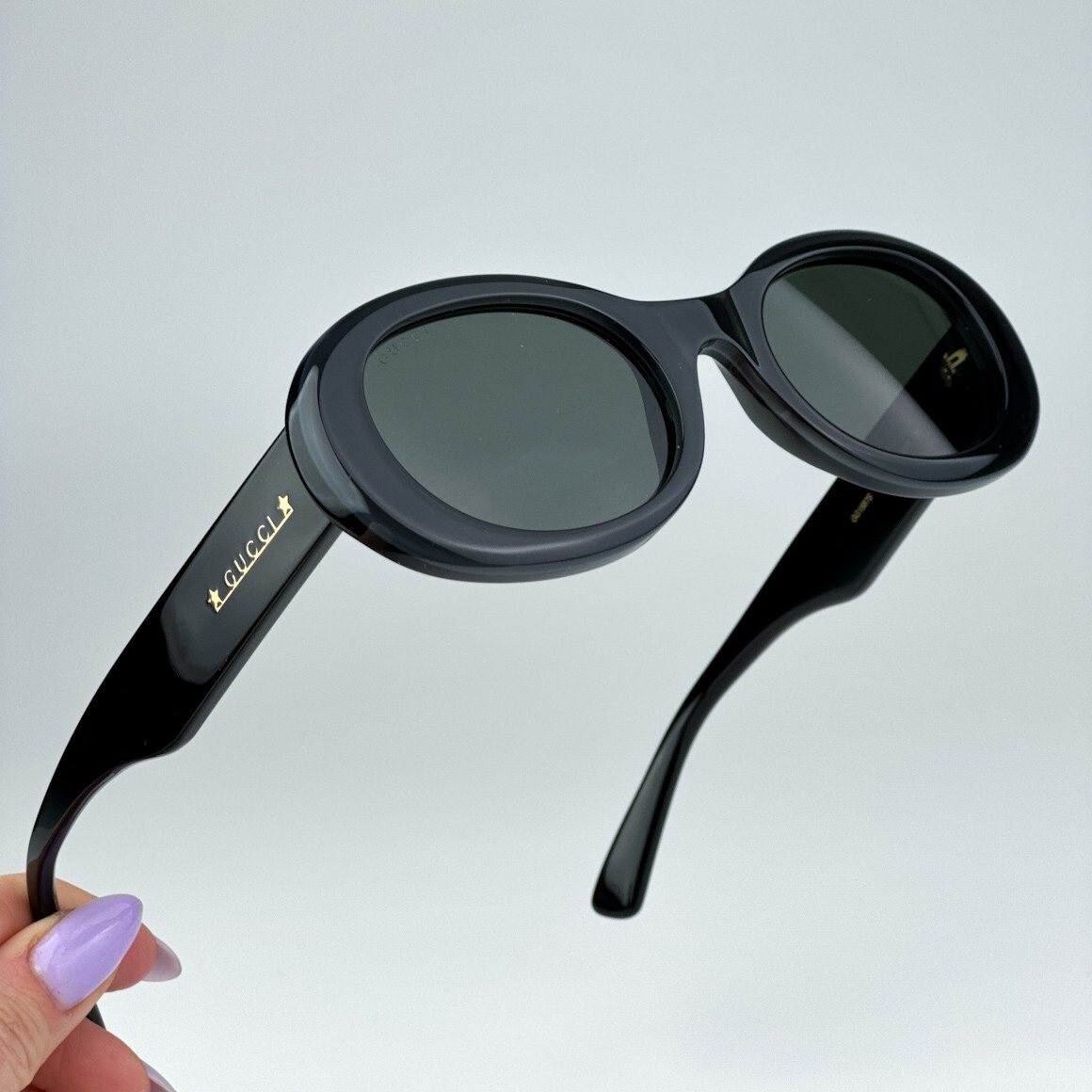 NEW Gucci GG1587S 001 Black Grey Unisex Oval Sunglasses GG 1587S Gucci | Accessories | Brand New Gucci Gg587s 01 Black Grey  main image 3