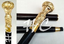 Vintage antique Brass knob Head handle black Wooden Walking Stick Cane new Style