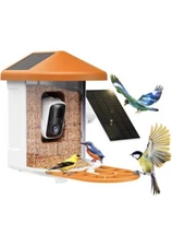 Smart Birdfeeder with AI Identification and Wi-Fi Solar Powered, Arrival Alerts