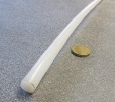 Hdpe White Round Rod 1/2" Diameter x 60" Long, 2 Units, 10 Ft