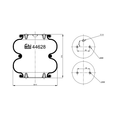 FEBI Luftfederbalg  JOST Achsen Systeme 44628