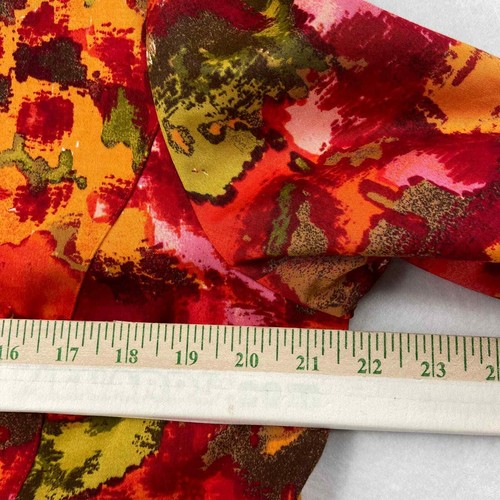 Chico's Blazer Jacke Knopfleiste orange rot geblümt komplett gefüttert US Größe L - Bild 9 von 12