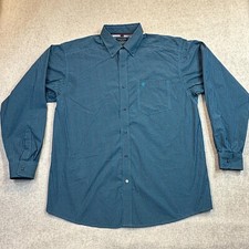 Ariat Pro Series Mens XL Gingham Western Cowboy Button Down Long Sleeve