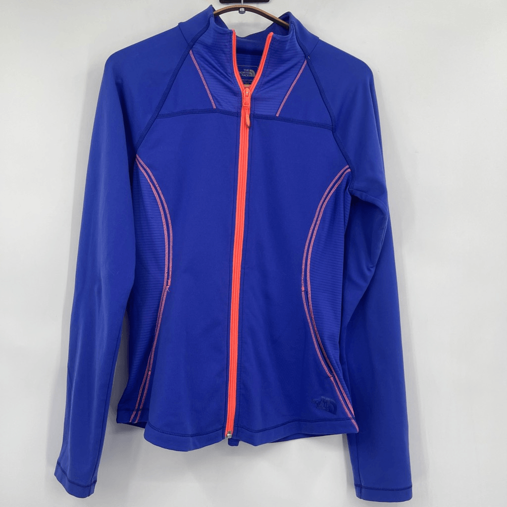 The North Face Blue Orange Short Sleeve Full-Zip Activewear