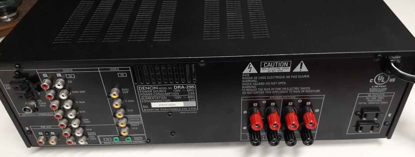 Denon DRA 295 2 Channel 100 Watt Receiver - Tested - Excellent Condition 