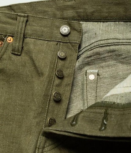 Pantalones de mezclilla Samurai $380 17 oz con ribete Uguisu regular calce recto S0150GNX 33 - Imagen 3 de 8