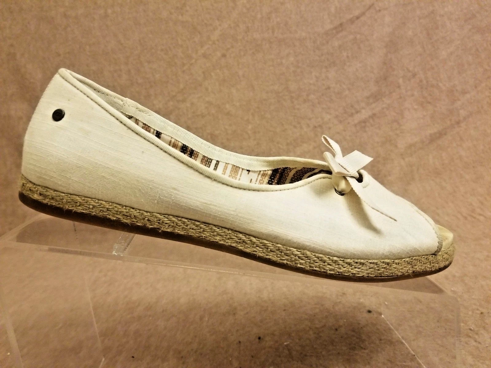 Ugg Marleigh 1011185 scarpe da donna mocassini avorio slip on punta aperta taglia 8