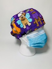 SCRUB HAT CAP DOG UNISEX NURSE DOCTOR HOLLOWEEN FREE SHIPPING