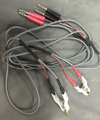 Gwinstek 4 Wires Type Microresistivity Test Lead Cable With 2 Kelvin Clip