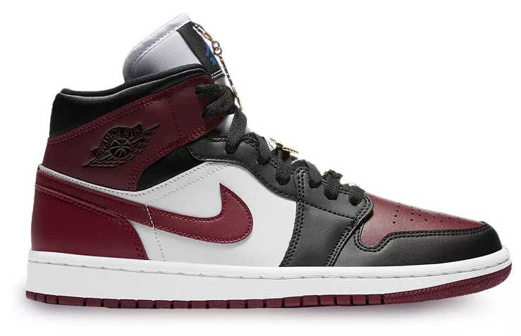 Jordan 1 Mid SE Black Dark Beetroot Red White Black CZ4385-016