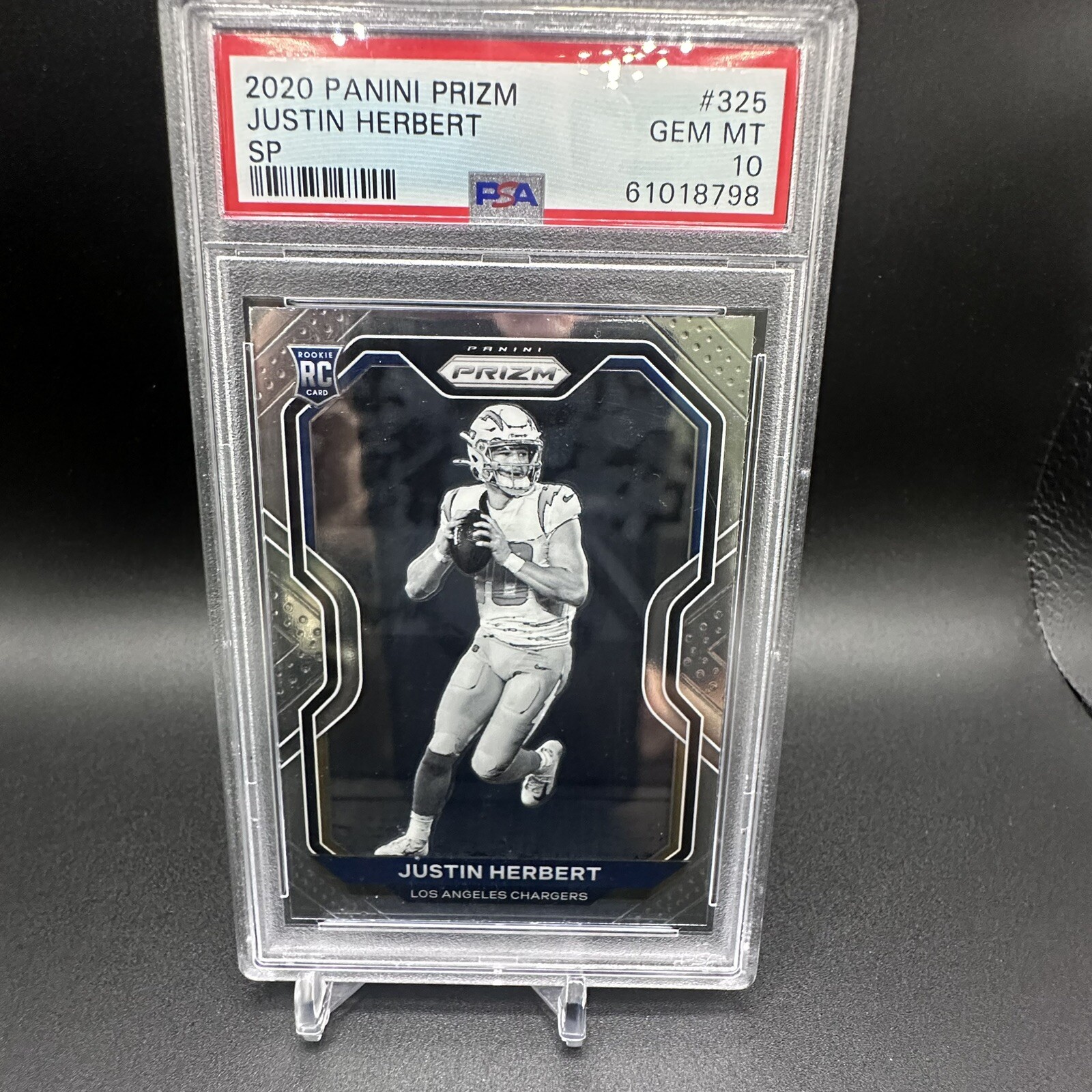 2020 Panini Prizm #325 Justin Herbert Chargers RC Rookie SP Variation PSA 10 🔥