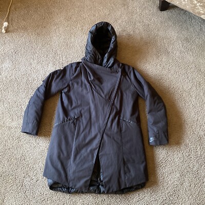Nike 2 In 1 Sportswear Long Down Winter Coat Jacket Parka Womens Medium Black