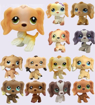 Mini Pet Shop LPS Cocker Spaniel Dog #156 #575 #716 Yellow Brown Kid Toys Puppy