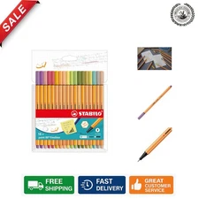 Point 88 Fine Point Marker Set - 18 Beautifully Striped Fineliners for Artists