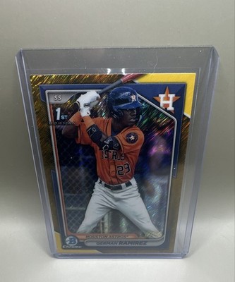2024 Bowman - Chrome Prospects German Ramirez #BCP-93 Gold Shimmer Refractor ...