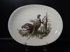 Rare Oval Plate Tray Porcelain Johnson Bros Game Birds Pheasant