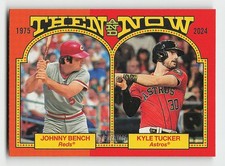 2024 Topps Heritage #TAN-10 Kyle Tucker / Johnny Bench Then and Now