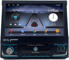 AUTORADIO 1 DIN 7" RETRATTILE GPS BLUETOOTH TOUCH UNIVERSALE CARPLAY ANDROID