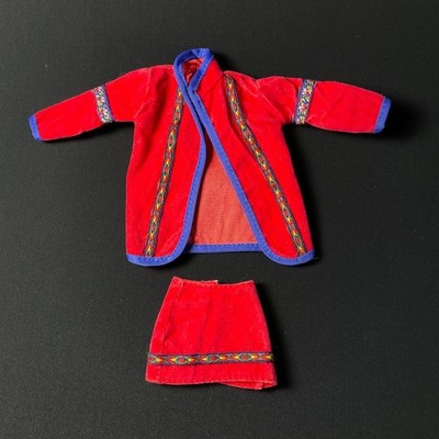 Barbie United Colours Benetton 1990 rote Jacke Rock Mattel 9404 passt 12'' Puppe