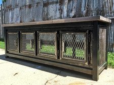 Custom DEX Media Console, Media Table, Record Player Stand, Vinyl Record Storage