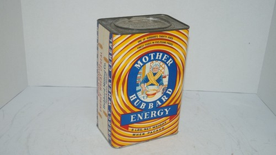 #ad #ad VINTAGE MOTHER HUBBARD ENERGY WHEAT CEREAL TIN 5 lbs MANKATO MINN USA $9.00