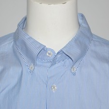 CHARLES TYRWHITT Classic Fit Non Iron Pinpoint Blue Cotton Dress Shirt 19 - 37