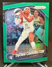 2025 Panini Prizm WNBA DiJonai Carrington #9 Minnesota Lynx Green Prizm