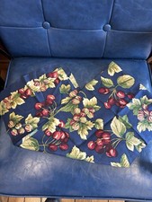 Vintage Echo Womens Rectangular Silk Scarf Floral Pattern Blue