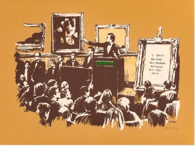  Banksy - Poster ''I CAN'T BELIEVE YOU MORONS REACT BUY THIS SH-T''