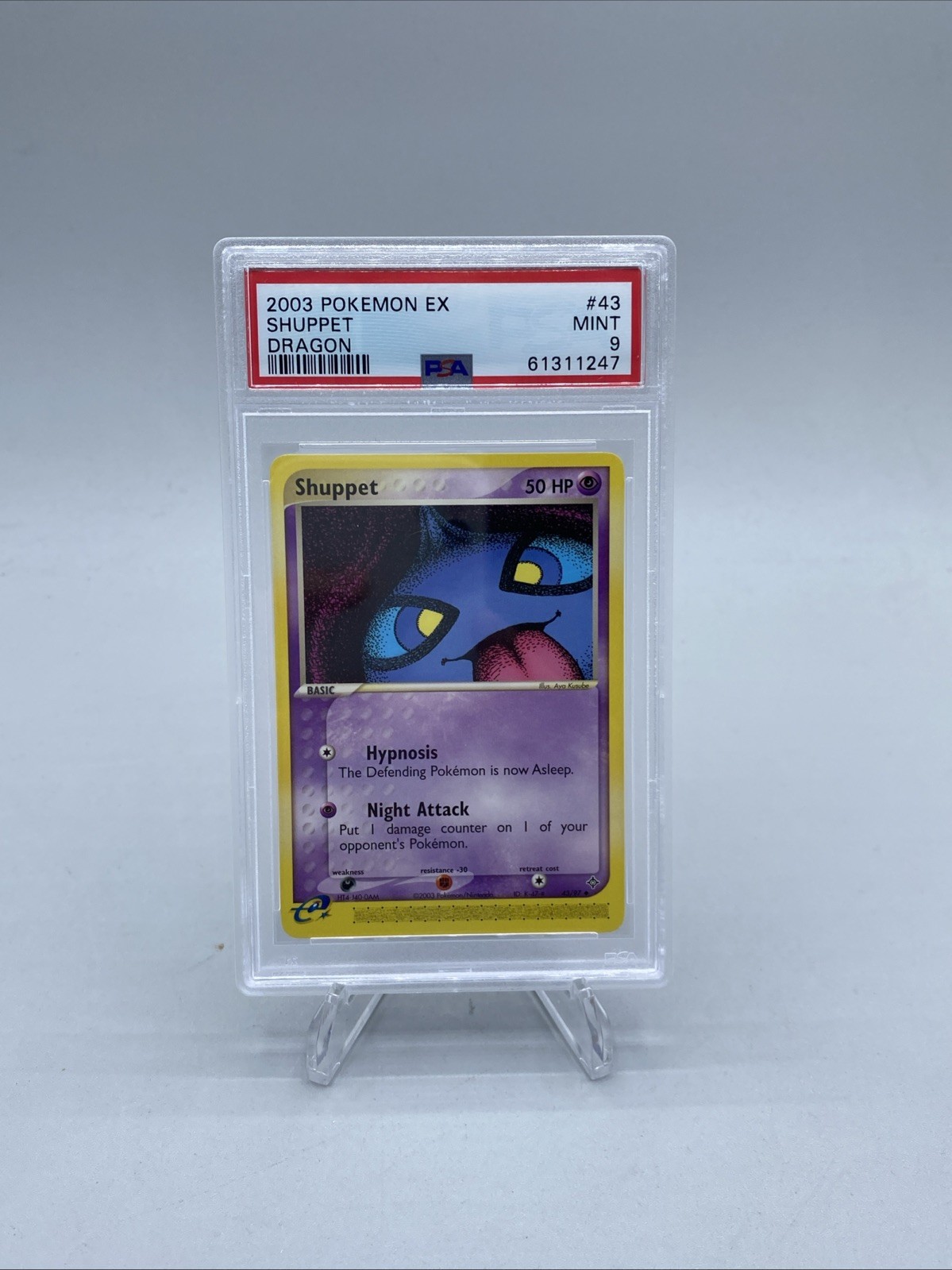 2003 Pokemon Ex Shuppet #43 Dragon Psa 9 Low Pop