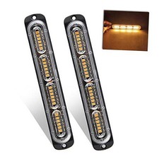 Emergency Warning Strobe Lights, Universal 2 Pack 24 LED 72W Flashing Amber