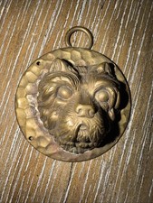 Vintage Cairn Terrier Medallion 1.5 Bronze Color