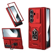 Military-Grade Ring Stand Rugged Case For Samsung Z Fold 7 6 5 w/ Hinge Cover