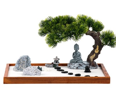 #ad Dgudgu Zen Garden Kit Mini Jardin Zen Garden For Desk With Buddha Sh $42.09
