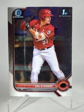 SAL STEWART ~2022 Bowman Draft ~1st Chrome Base ~#BDC-122 ~Cincinnati Reds RC