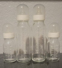 NATURSUTTEN Glass Baby Bottles, Lot of 2-8oz and 2-3.5oz, Made in France
