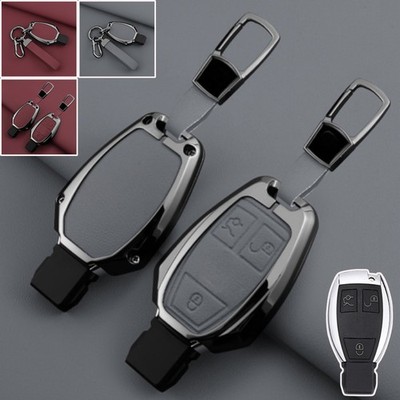 Zinc Alloy Leather Car Key Case cover For Mercedes Benz GLK ML SLK E G A B C M