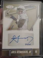 2026 SAGE Low Series Football Gold /100 Auto Greg Desrosiers Jr. #A-GDJ Memphis