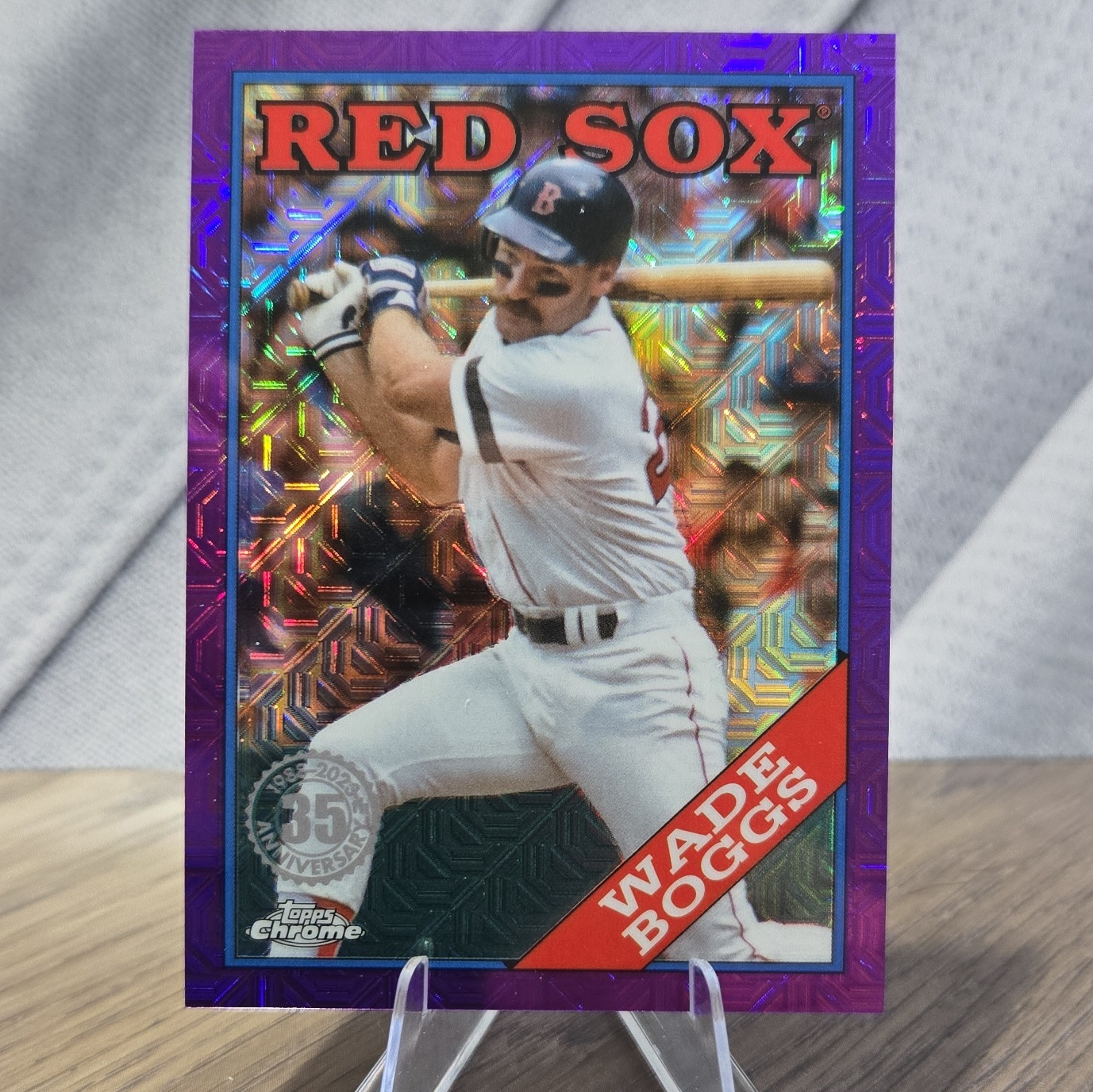 Topps 2023 Update Wade Boggs 1988 Chrome Mojo Purple /75 #T88CU-98