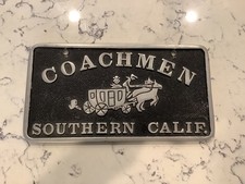 Vintage Coachmen So Cal Southern California Original Car Club Plaque