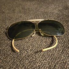 Vintage B L RAY BAN 1/30 10K Gold Sunglasses FRAMES Shooter Aviator FLAWS