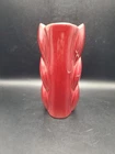 Vintage Red Wing Pottery Vase MCM Chartreuse Red B1390 7.5" BB45