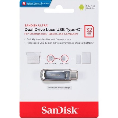 SanDisk Ultra Dual Drive Luxe 32GB USB 3.1 Type-C