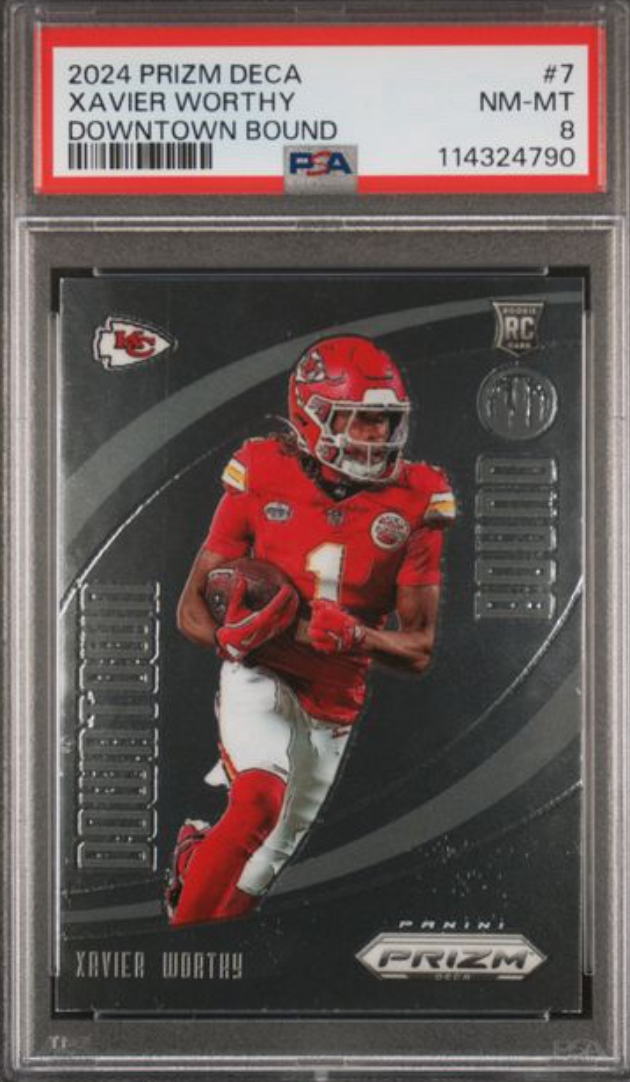 2024 PANINI PRIZM DECA #7 XAVIER WORTHY DOWNTOWN PSA NM-MT 8 | eBay